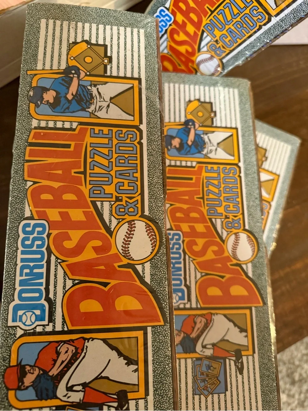 Vintage 90s DonRuss Baseball Puzzle & Cards - Factory Sealed